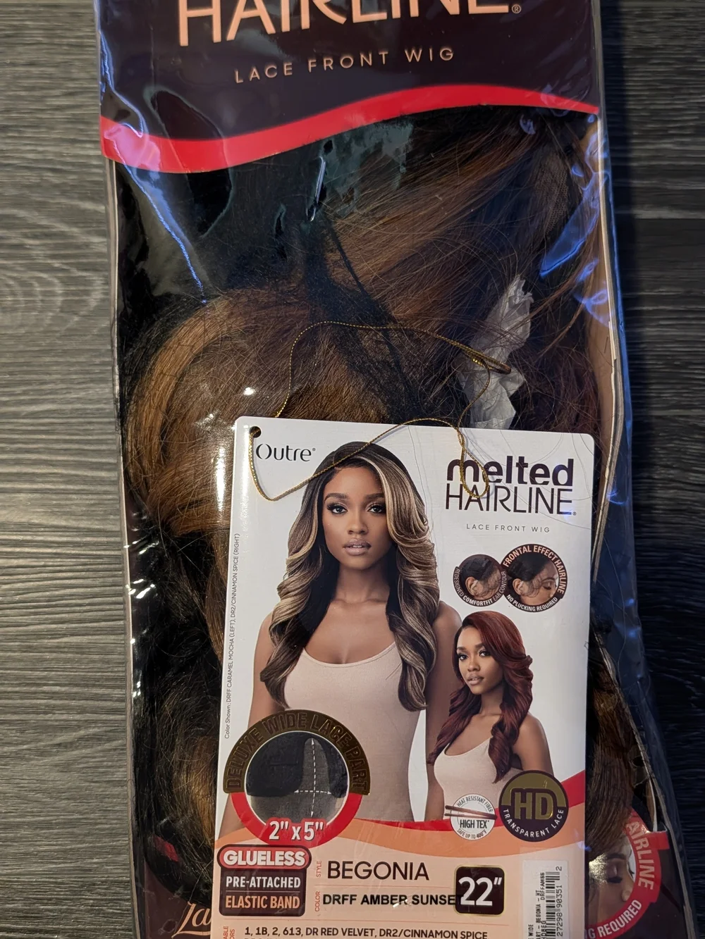 Outre Melted Hairline HD Lace Front Wig Deluxe Wide Lace Part Begonia